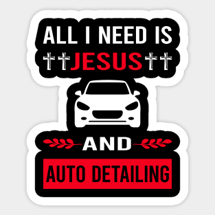 I Need Jesus And Auto Detailing Car Detail Detailer Sticker